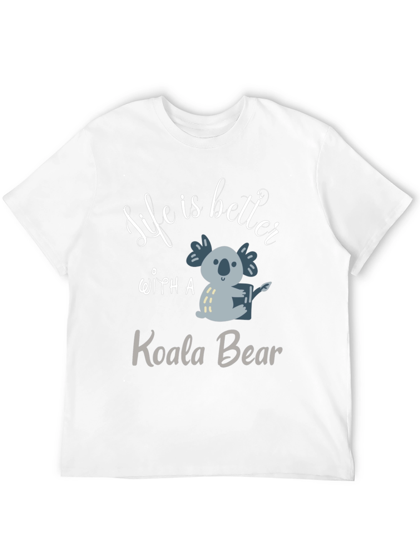 Camiseta Negra con Diseño de Koala Adorable