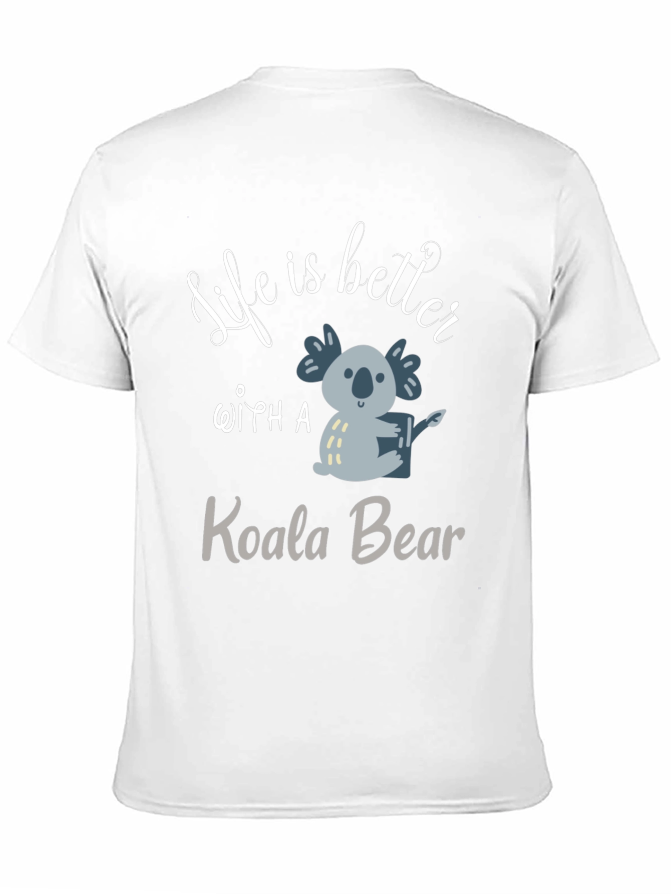 Camiseta Negra con Diseño de Koala Adorable