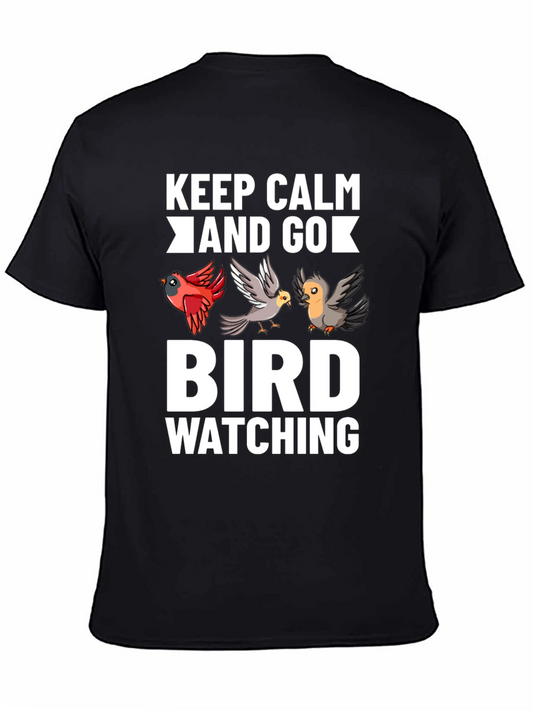 Camiseta Negra Keep Calm and Go Bird Watching