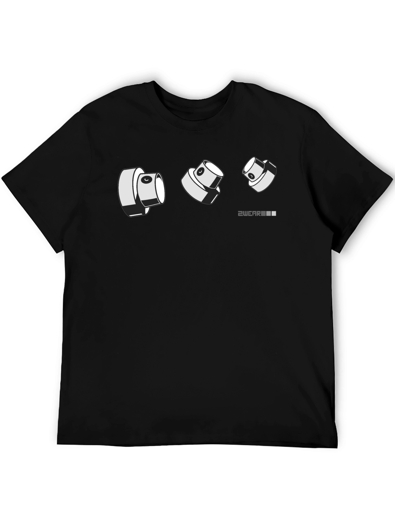 Camiseta Negra Diseño Gráfico 2WEAR