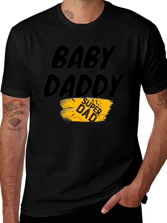 Camiseta Negra Baby Daddy para Hombre