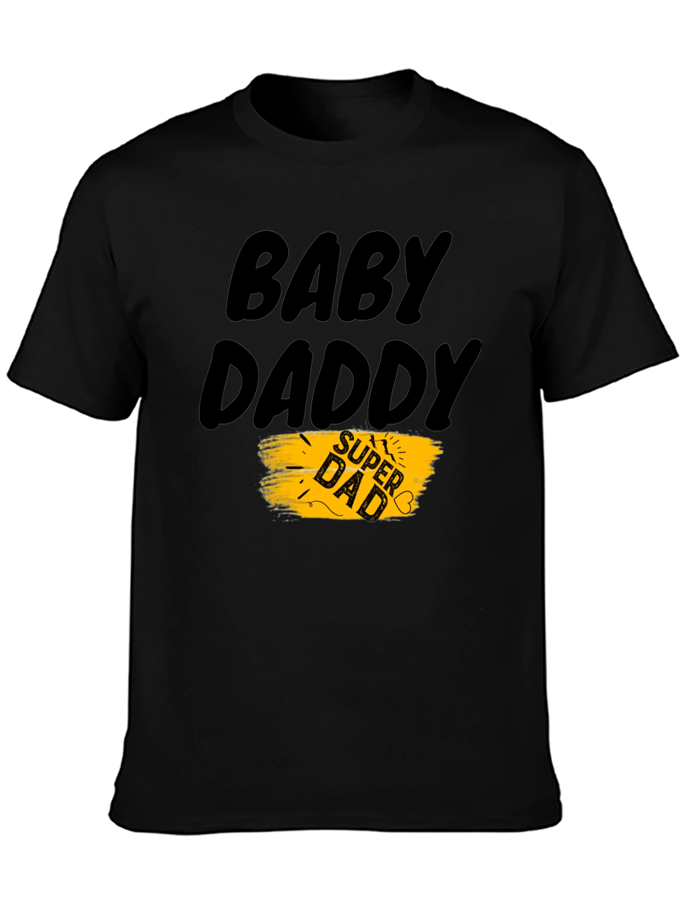 Camiseta Negra Baby Daddy para Hombre