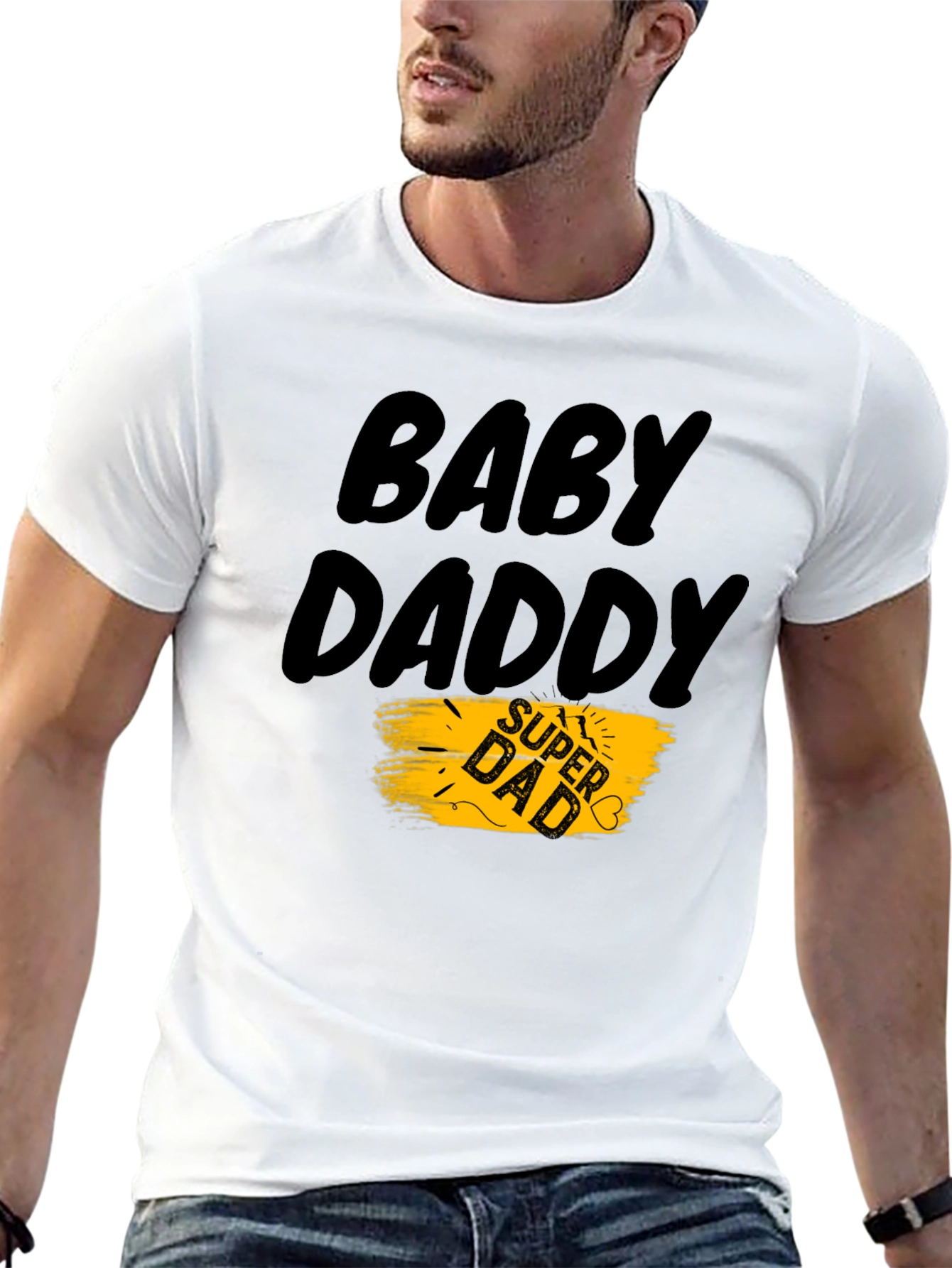 Camiseta Negra Baby Daddy para Hombre