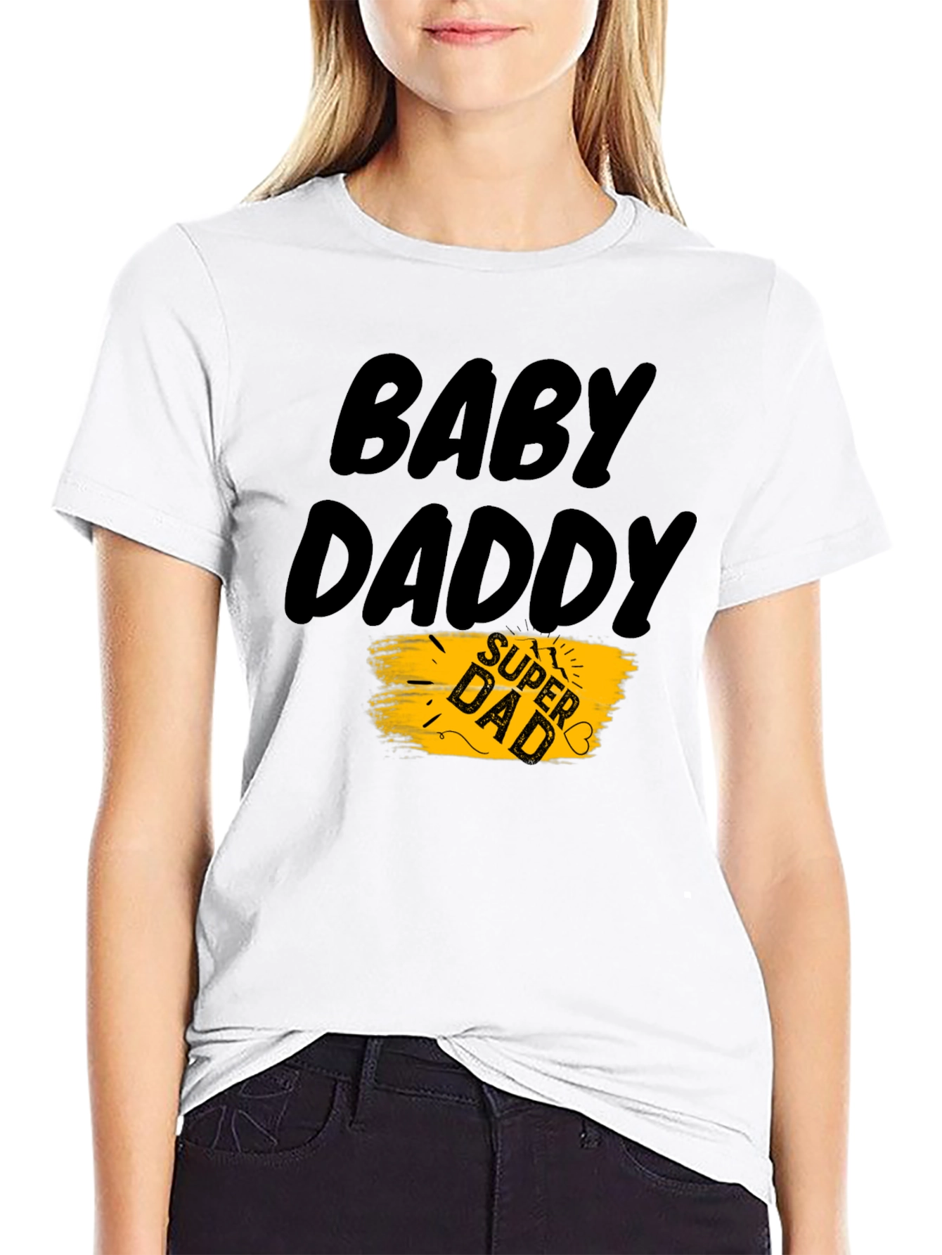 Camiseta Negra Baby Daddy para Hombre