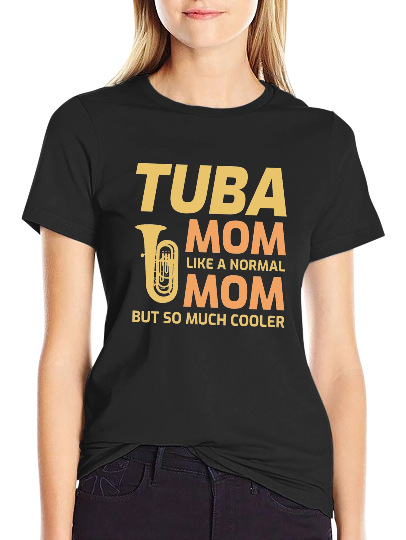 Camiseta Negra Tuba Mom
