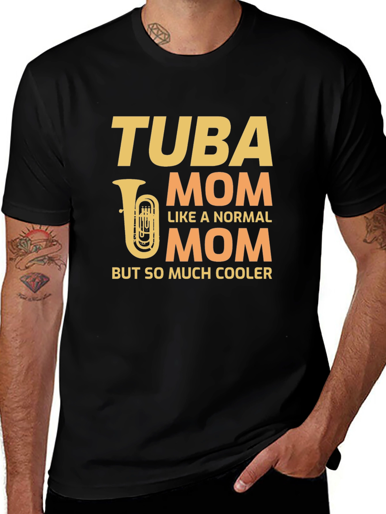 Camiseta Negra Tuba Mom