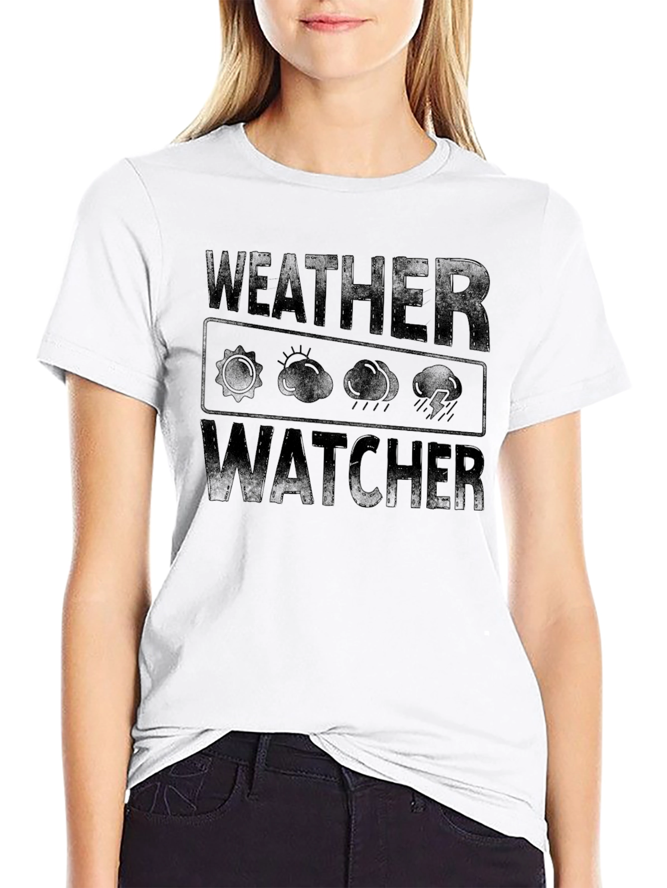 Camiseta Negra Weather Watcher para Hombre