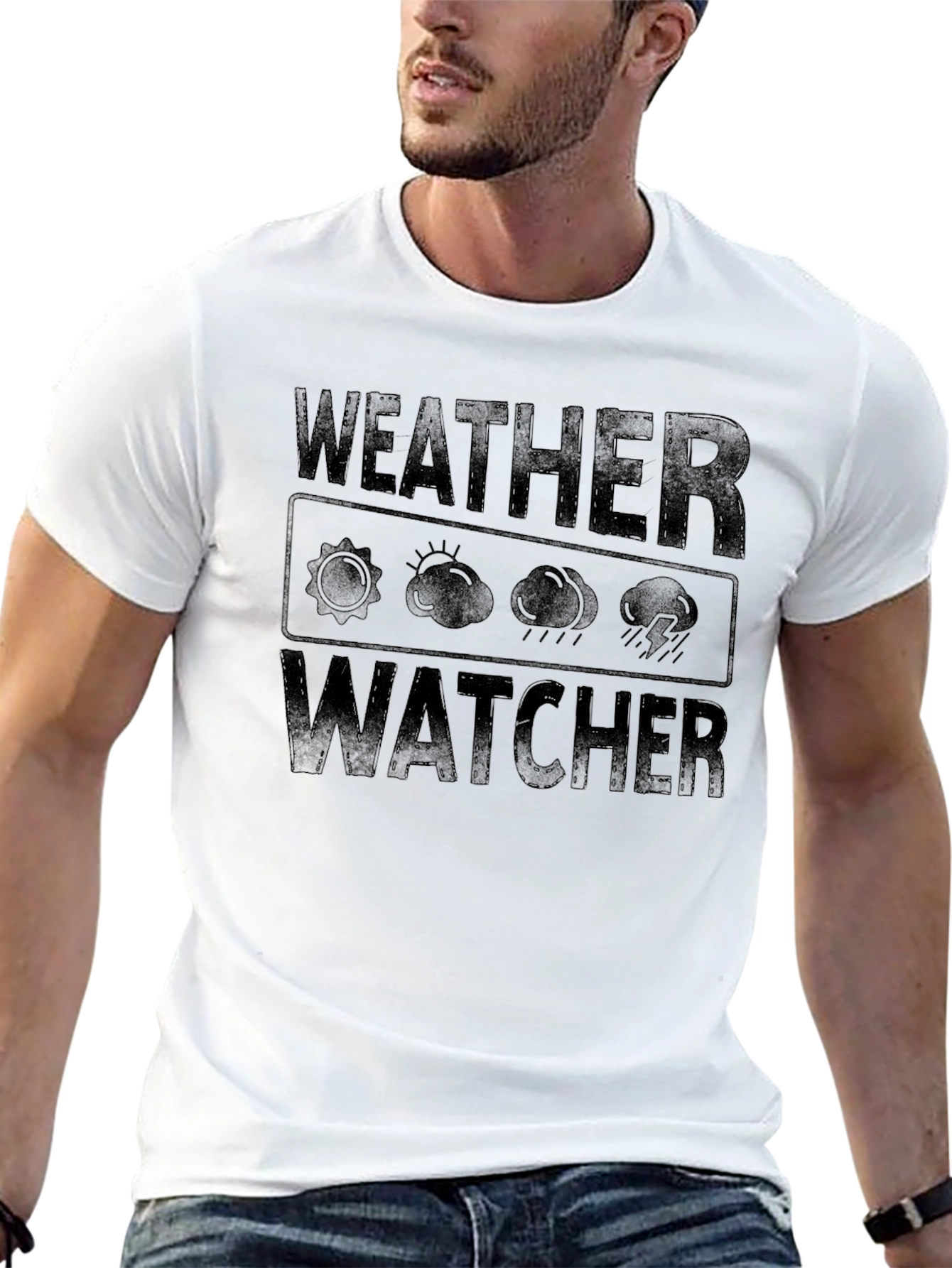 Camiseta Negra Weather Watcher para Hombre