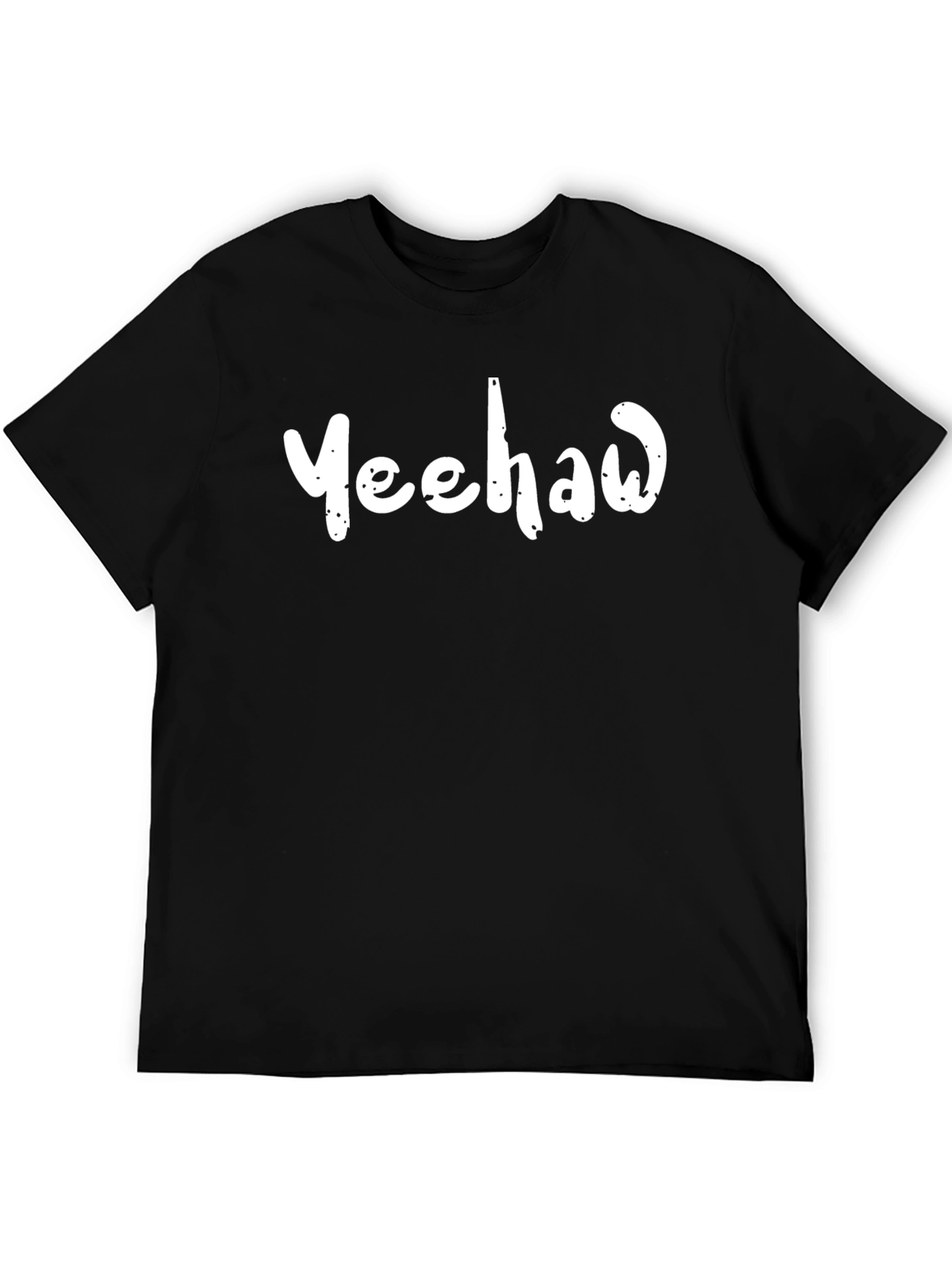 Camiseta Negra Yeehaw Casual y Moderna