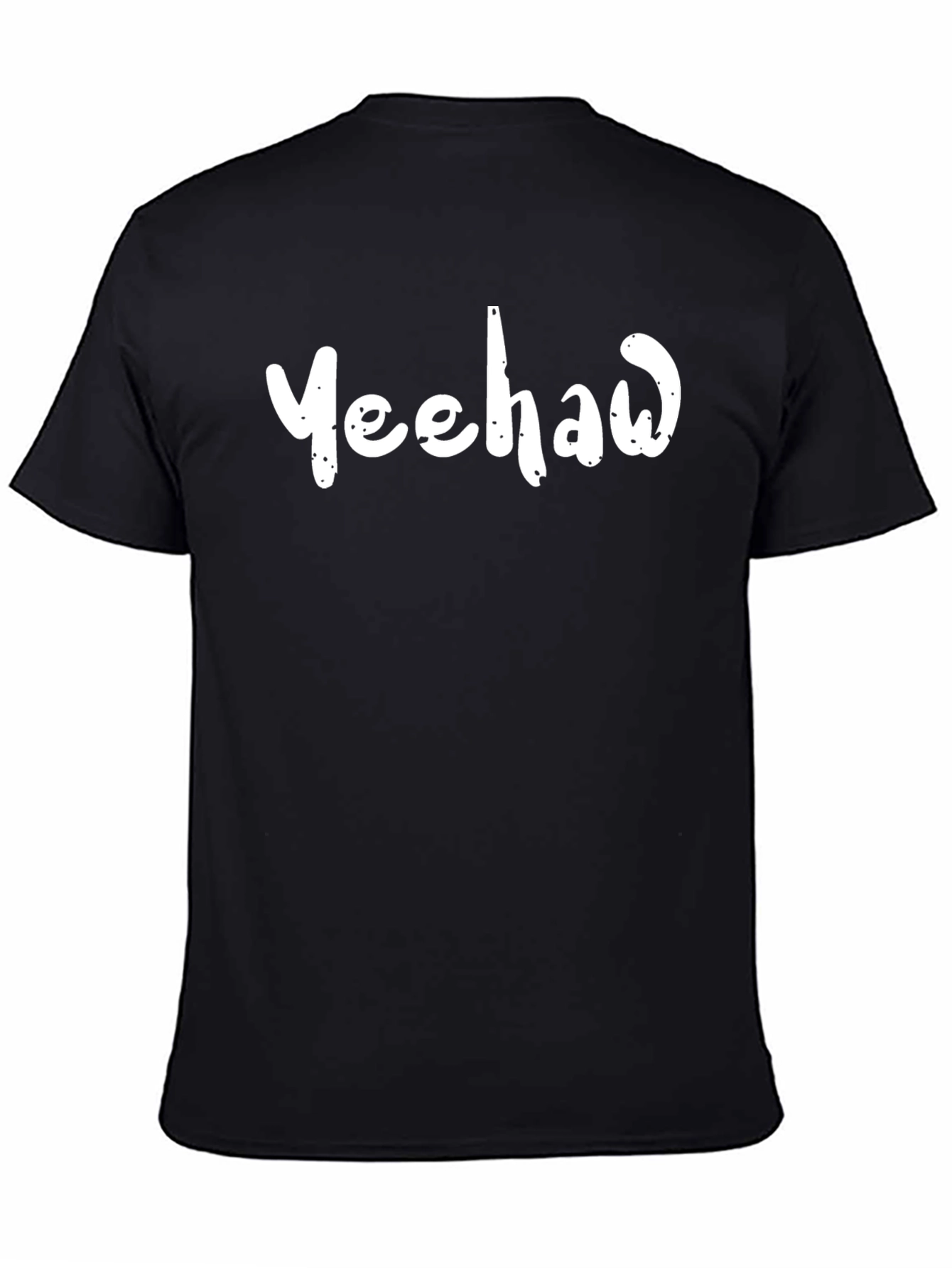 Camiseta Negra Yeehaw Casual y Moderna