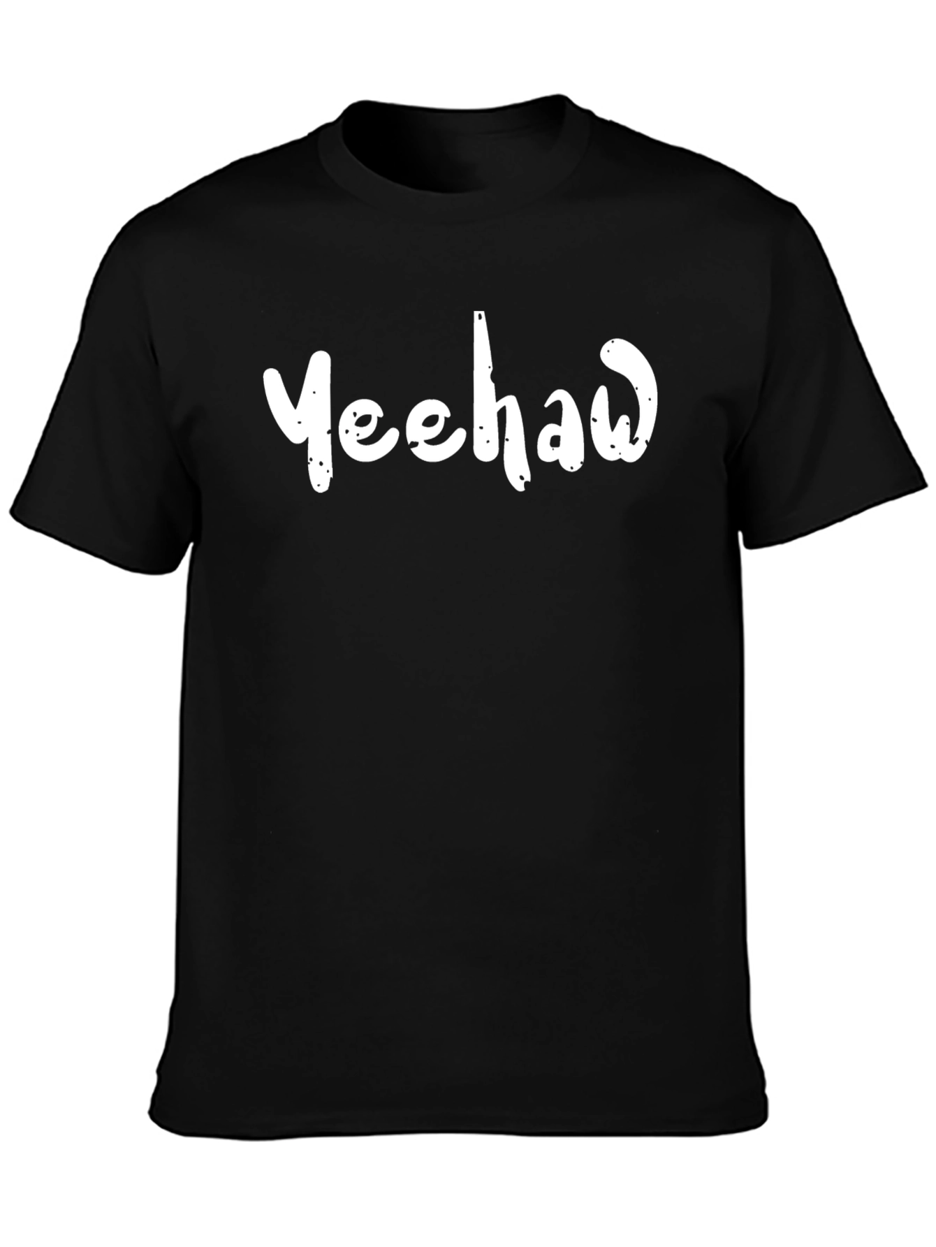 Camiseta Negra Yeehaw Casual y Moderna