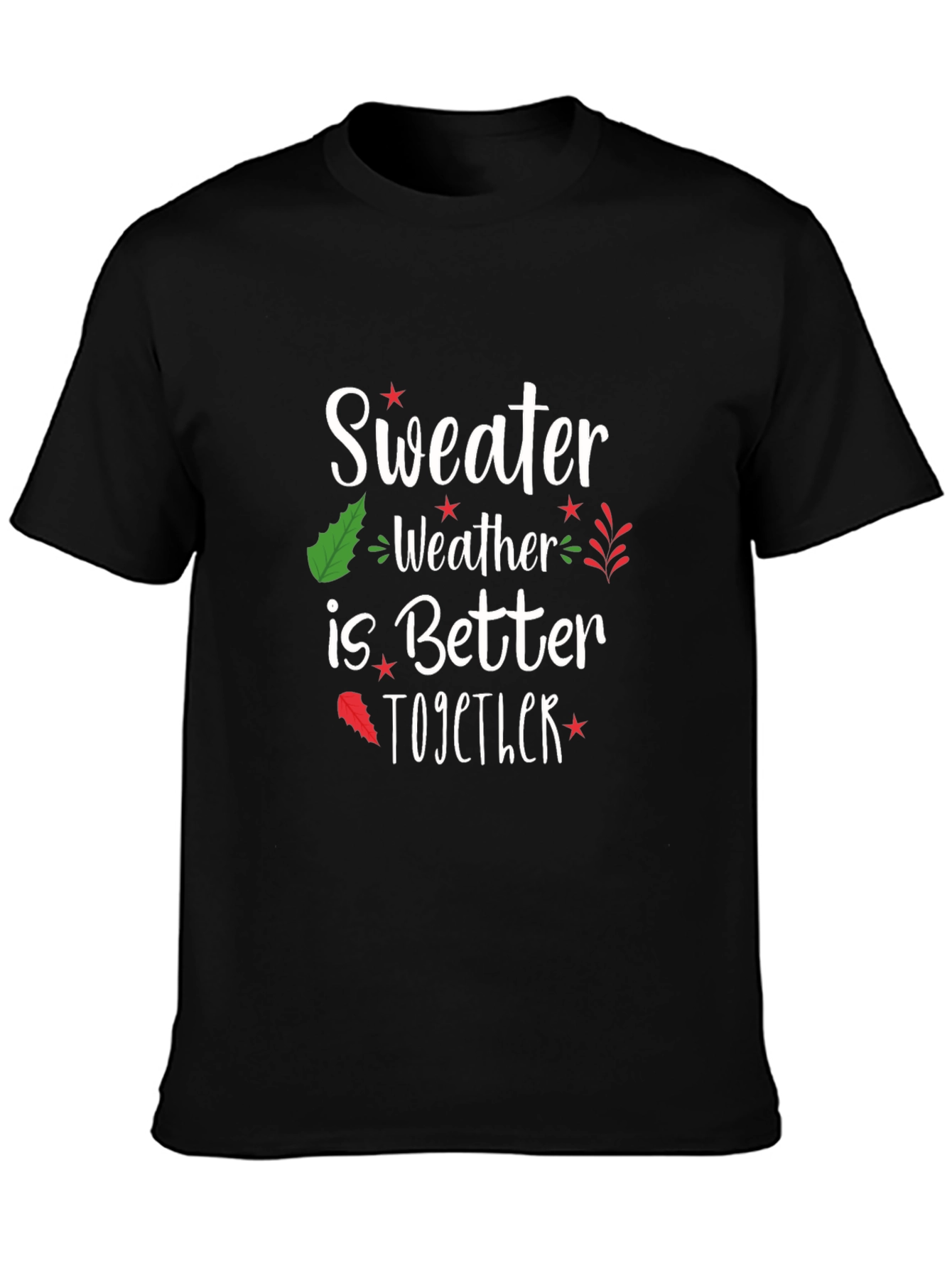 Camiseta Negra Navideña Sweater Weather