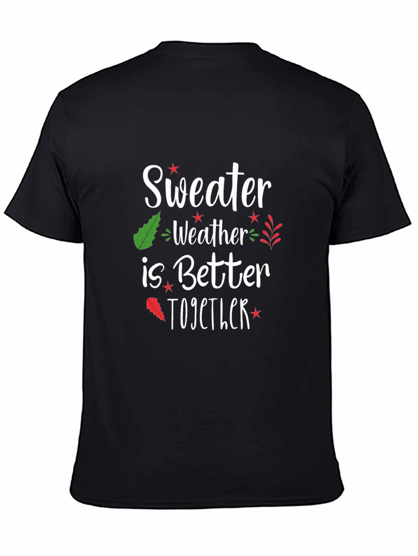 Camiseta Negra Navideña Sweater Weather