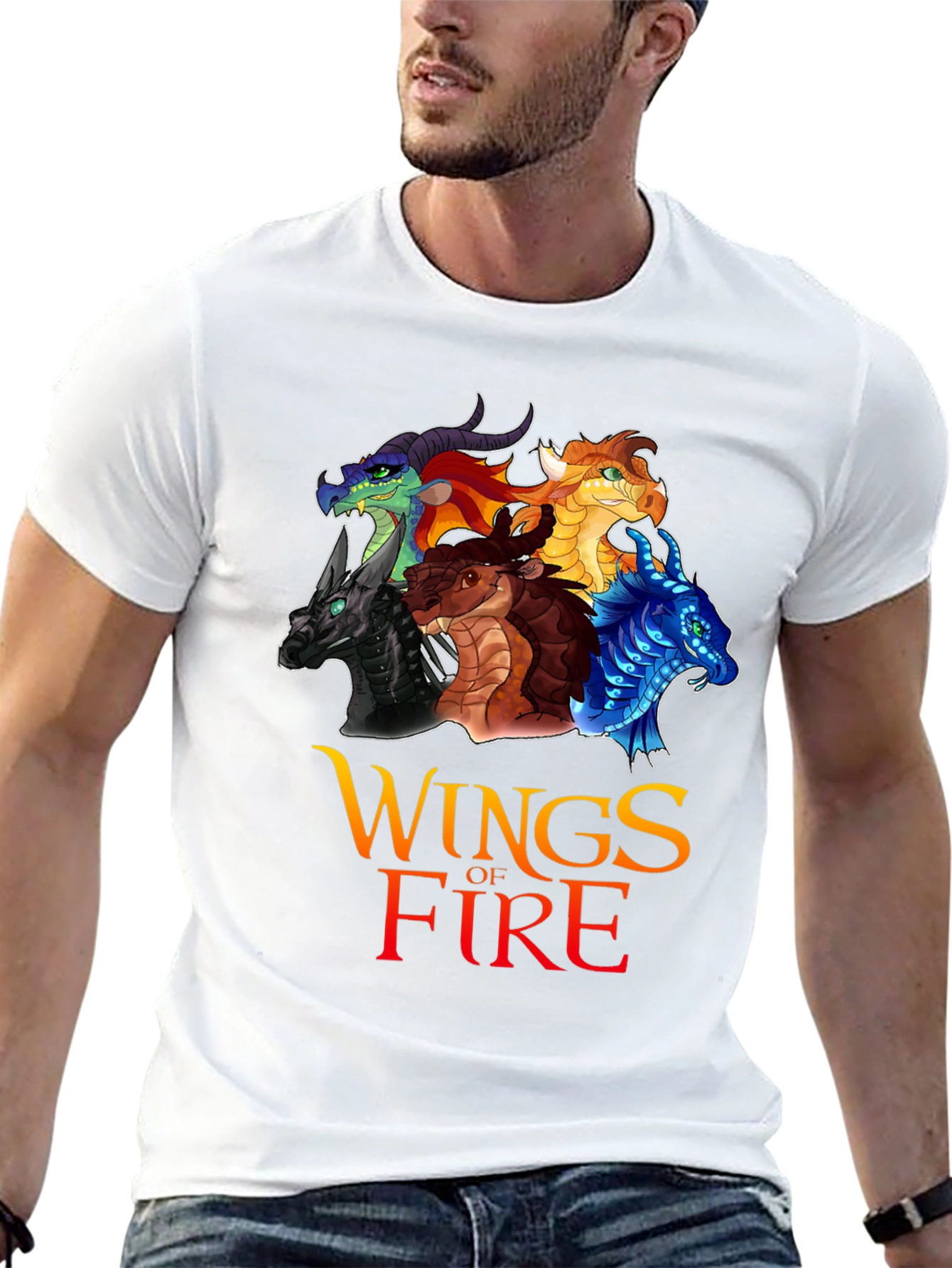 Camiseta Negra Wings of Fire para Fanáticos