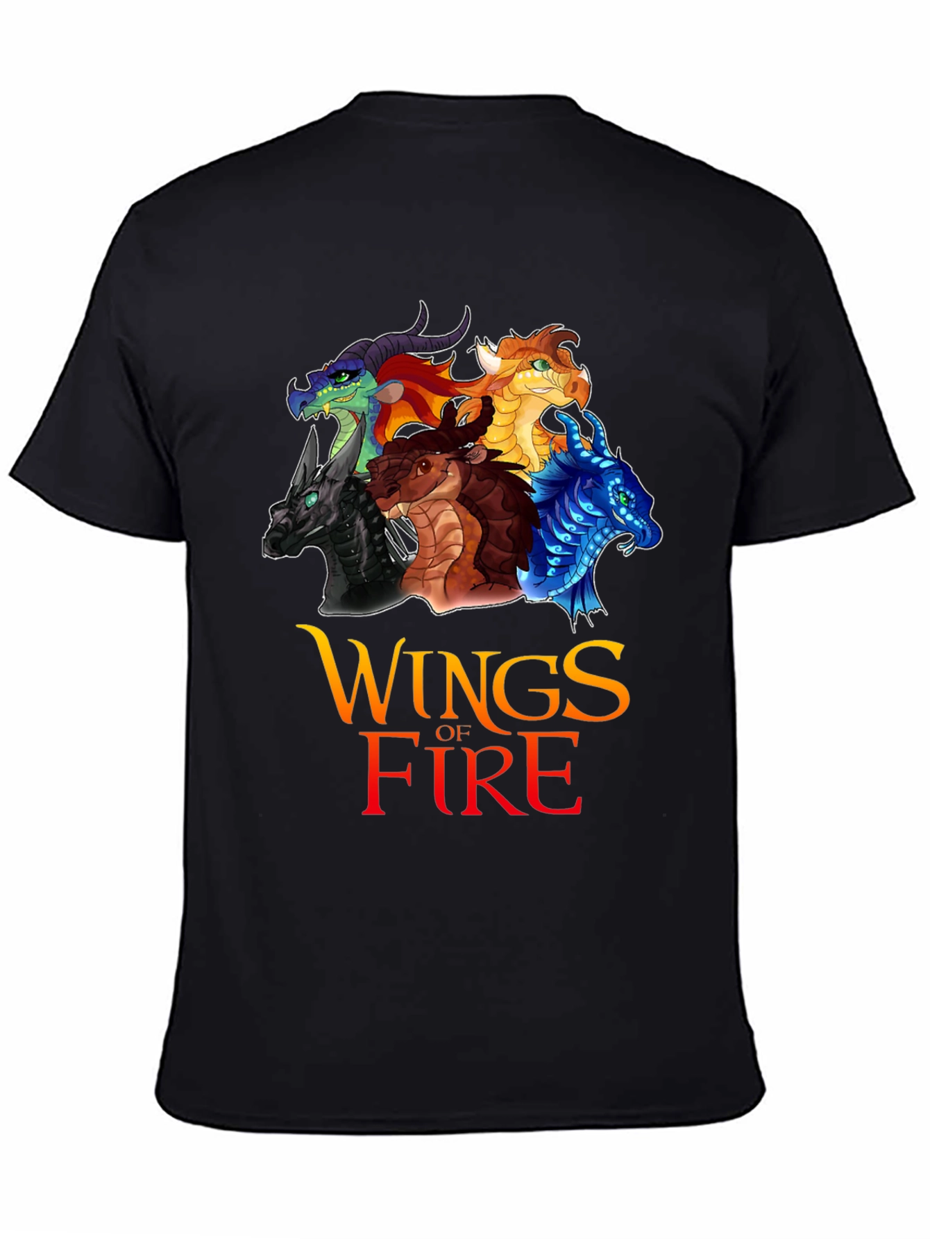 Camiseta Negra Wings of Fire para Fanáticos