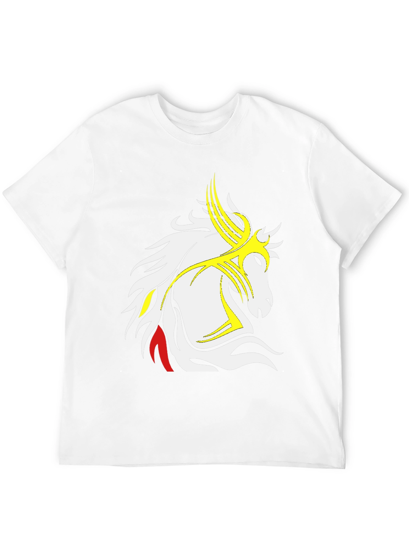 Camiseta Negra con Diseño de Caballo Tribal