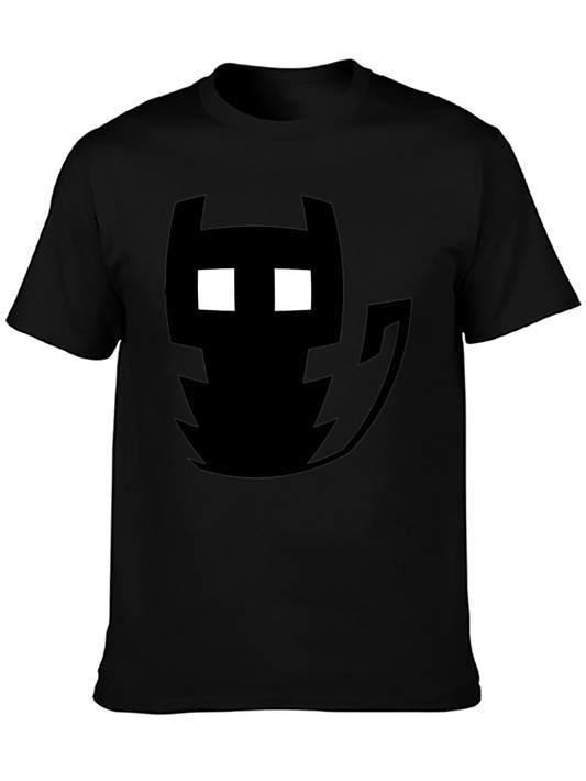 Camiseta Negra Estampado Fantasma Pixelado