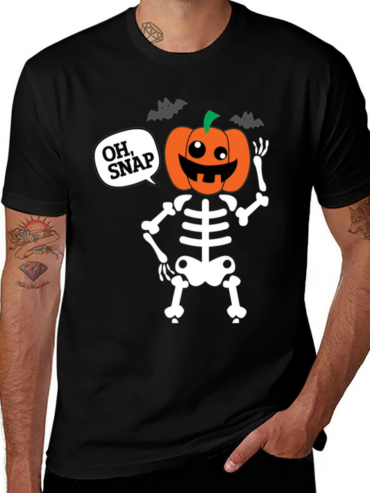 Camiseta Halloween Esqueleto Calabaza - ¡Oh Snap!