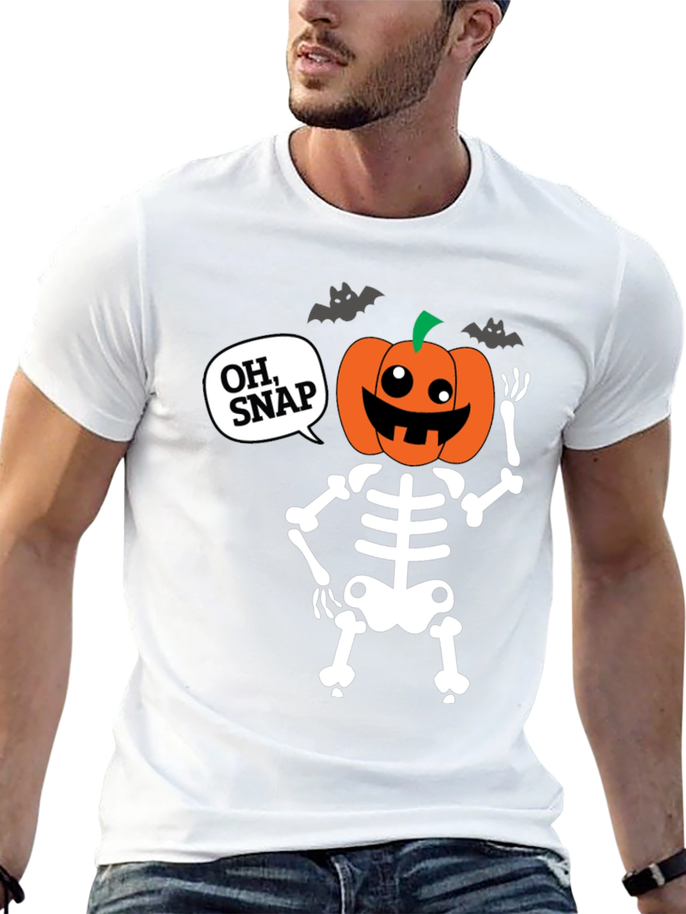 Camiseta Halloween Esqueleto Calabaza - ¡Oh Snap!
