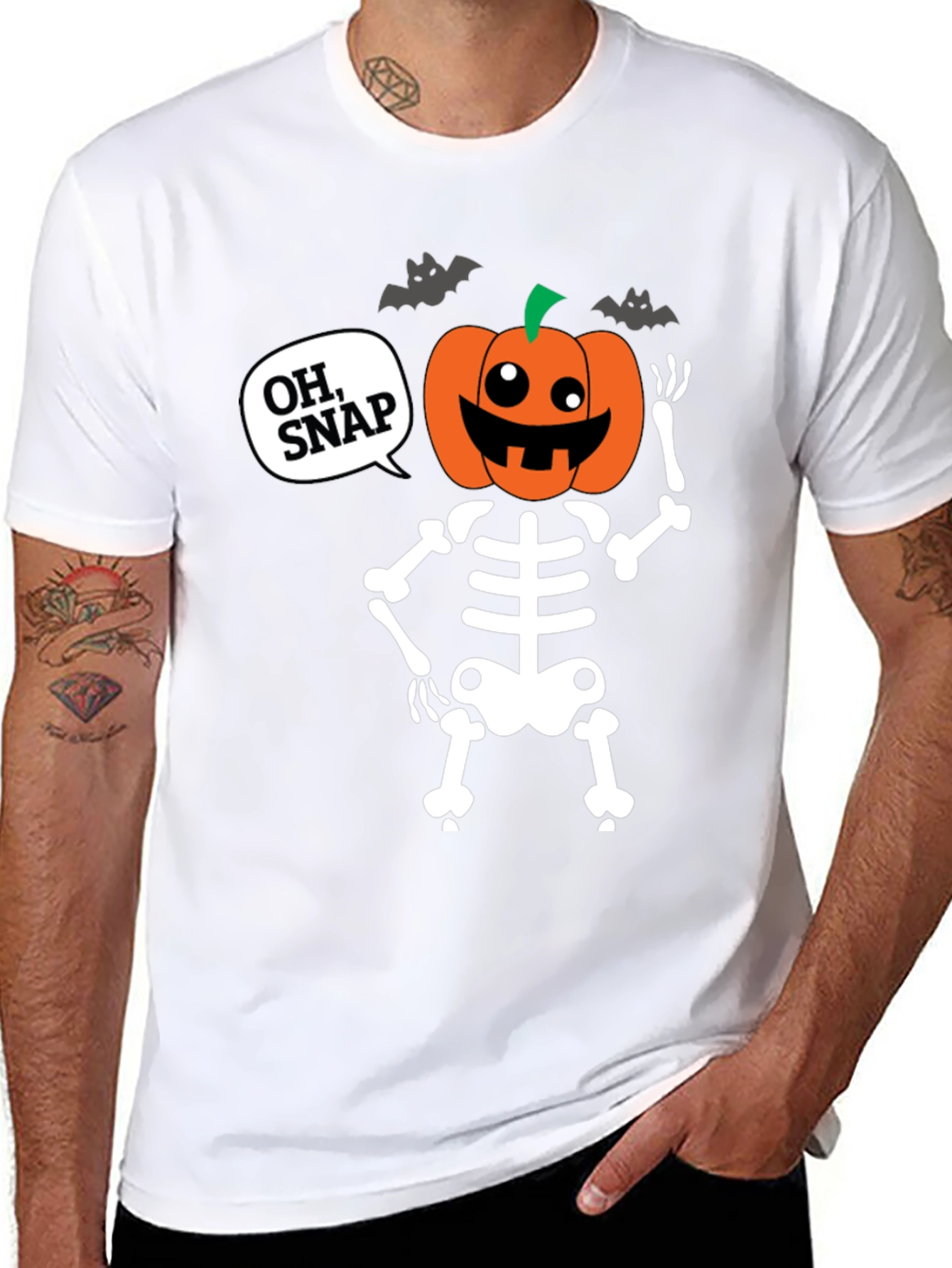 Camiseta Halloween Esqueleto Calabaza - ¡Oh Snap!