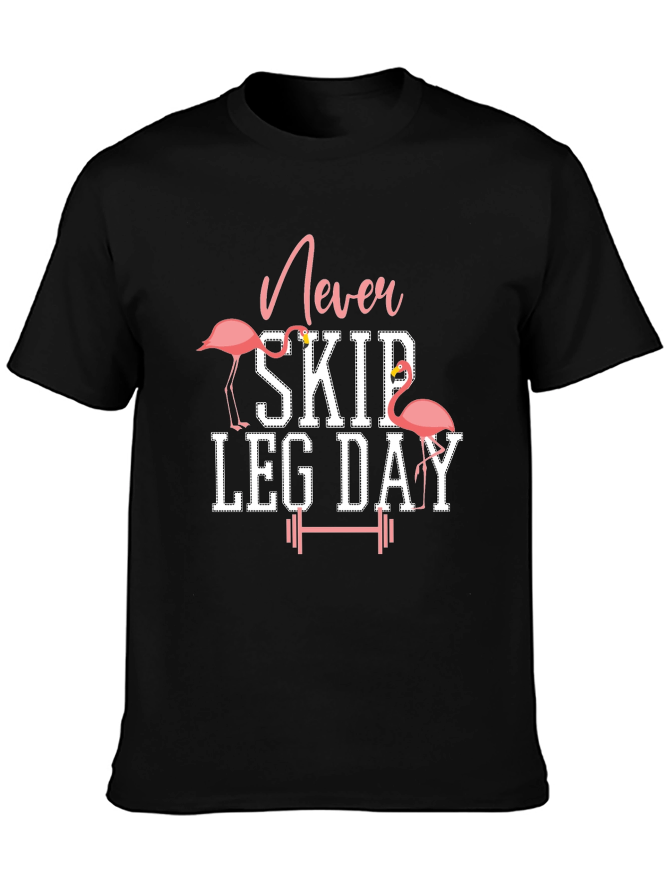 Camiseta Negra Fitness: Never Skip Leg Day