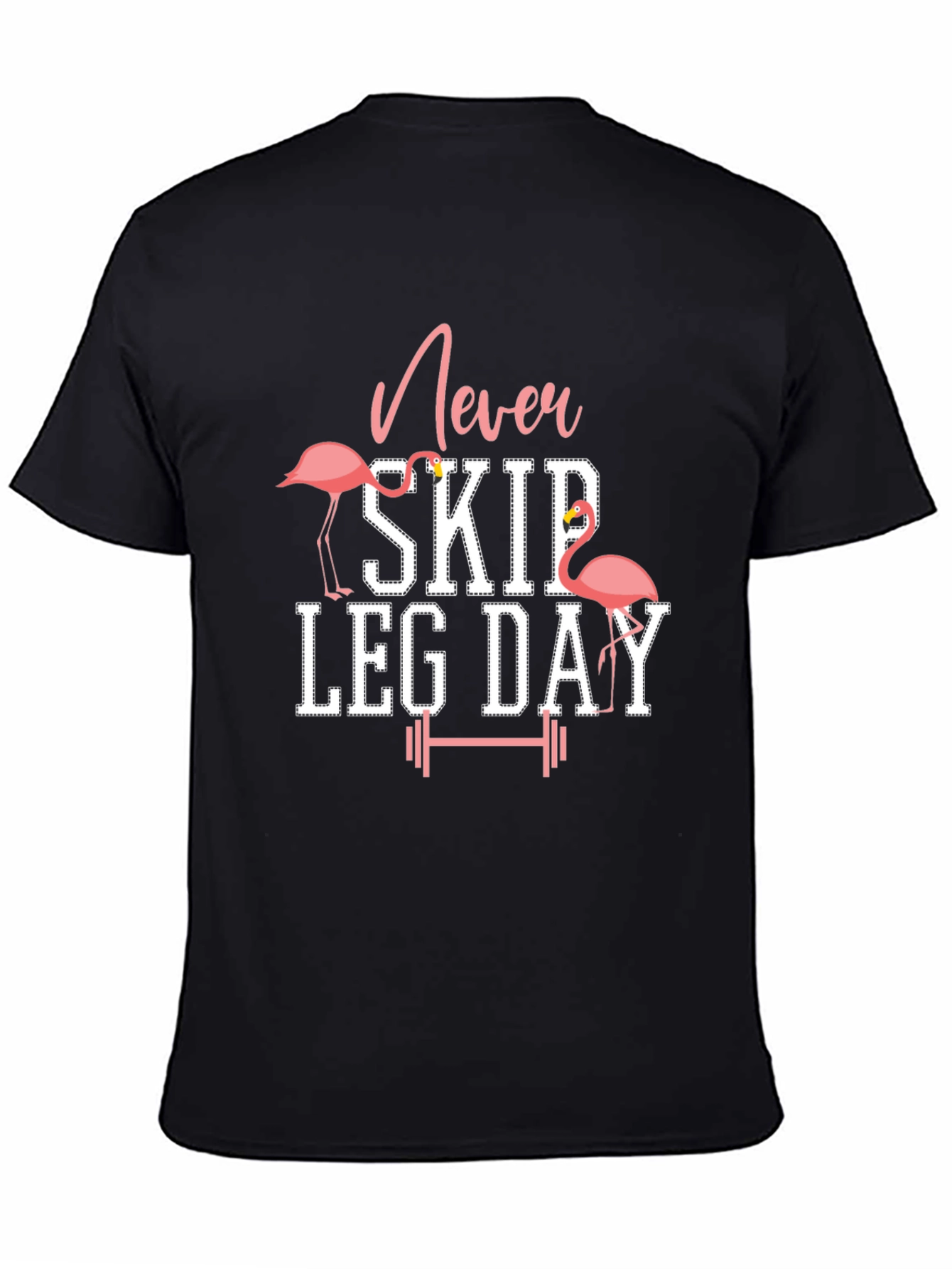 Camiseta Negra Fitness: Never Skip Leg Day