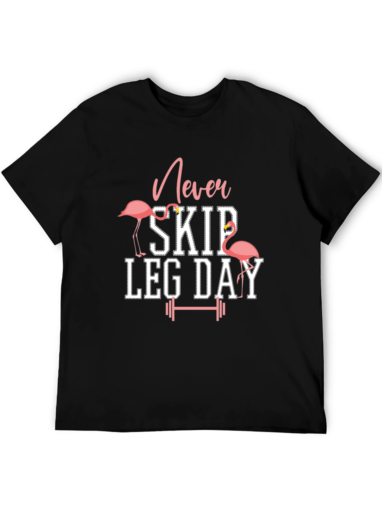 Camiseta Negra Fitness: Never Skip Leg Day