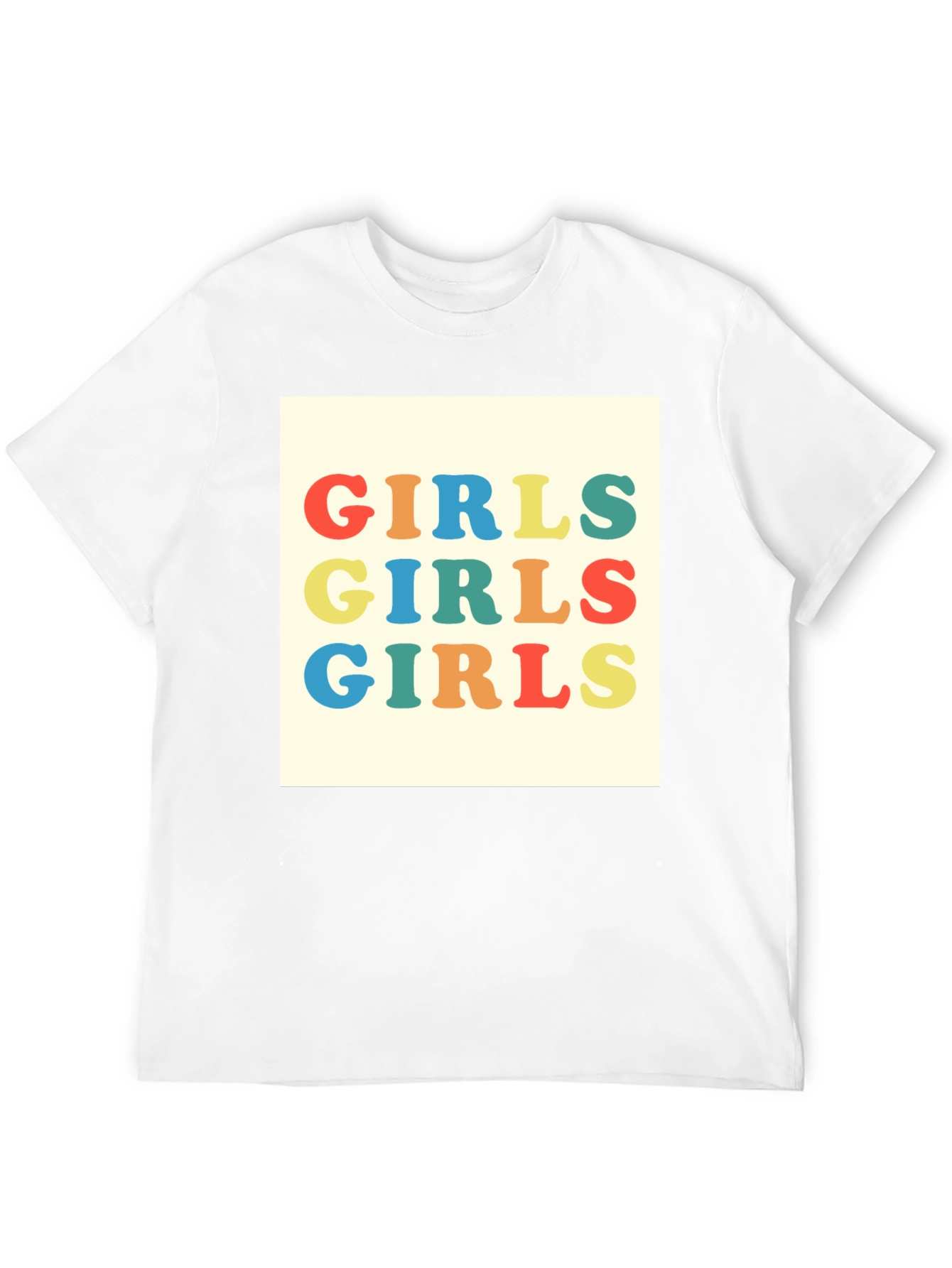 Camiseta Negra con Diseño Girls