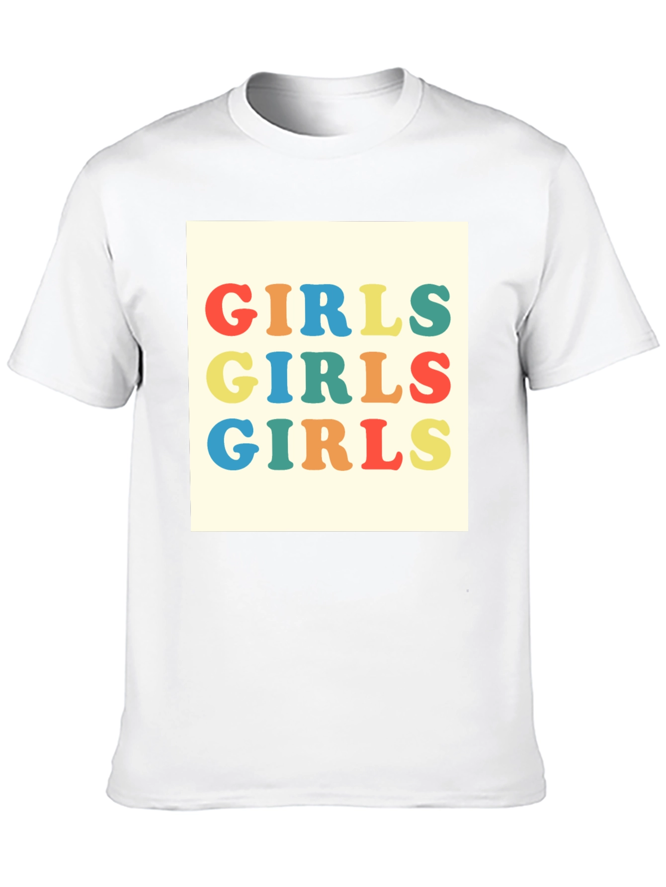 Camiseta Negra con Diseño Girls