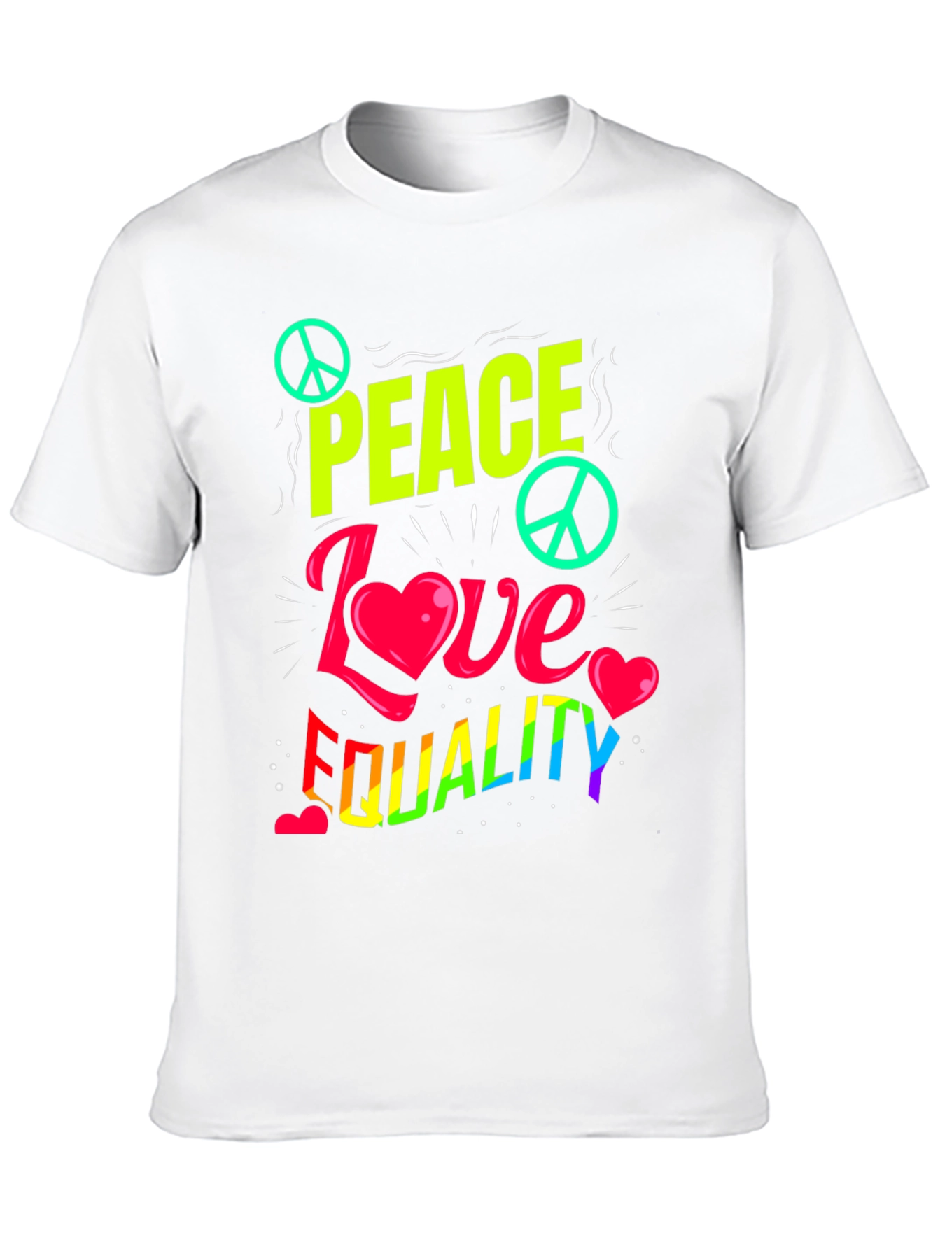 Camiseta Peace Love Equality Unisex