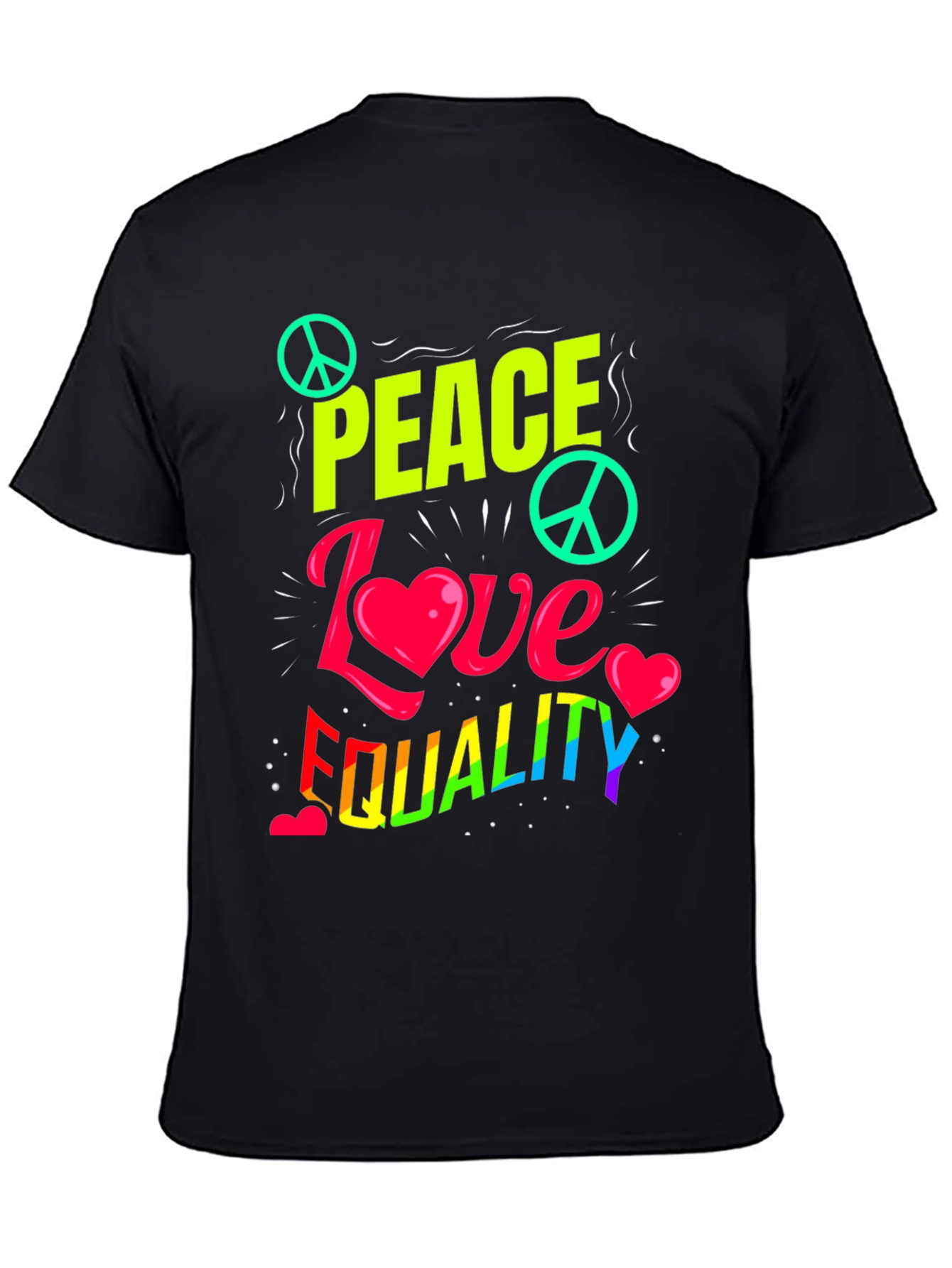 Camiseta Peace Love Equality Unisex