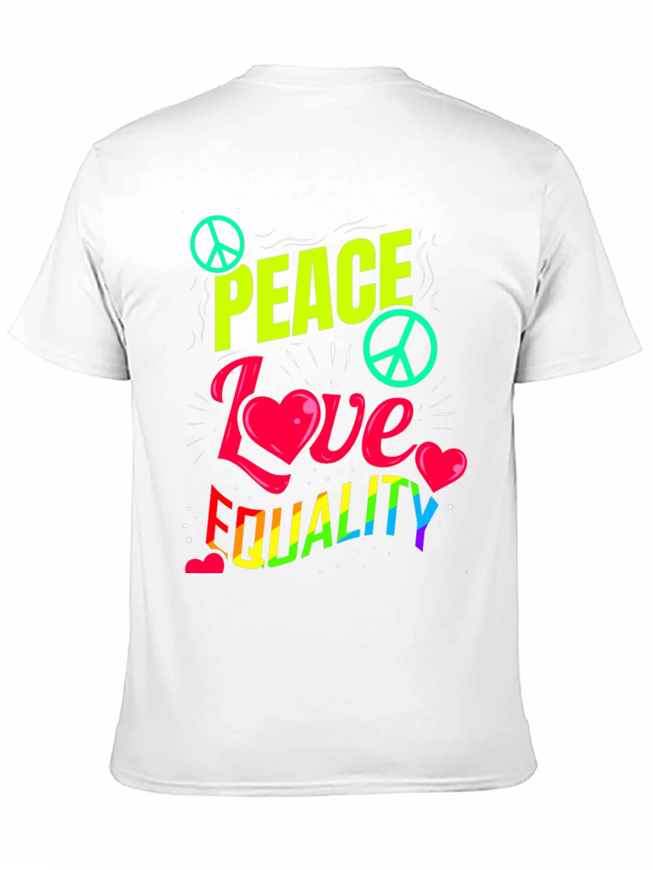 Camiseta Peace Love Equality Unisex