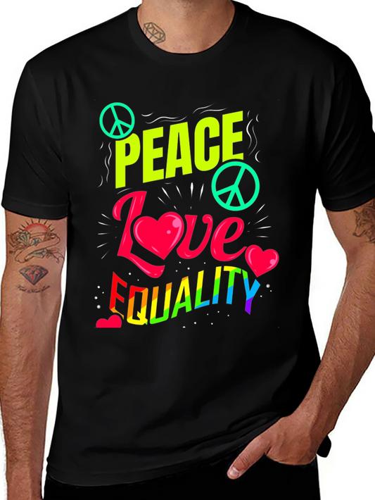 Camiseta Peace Love Equality Unisex