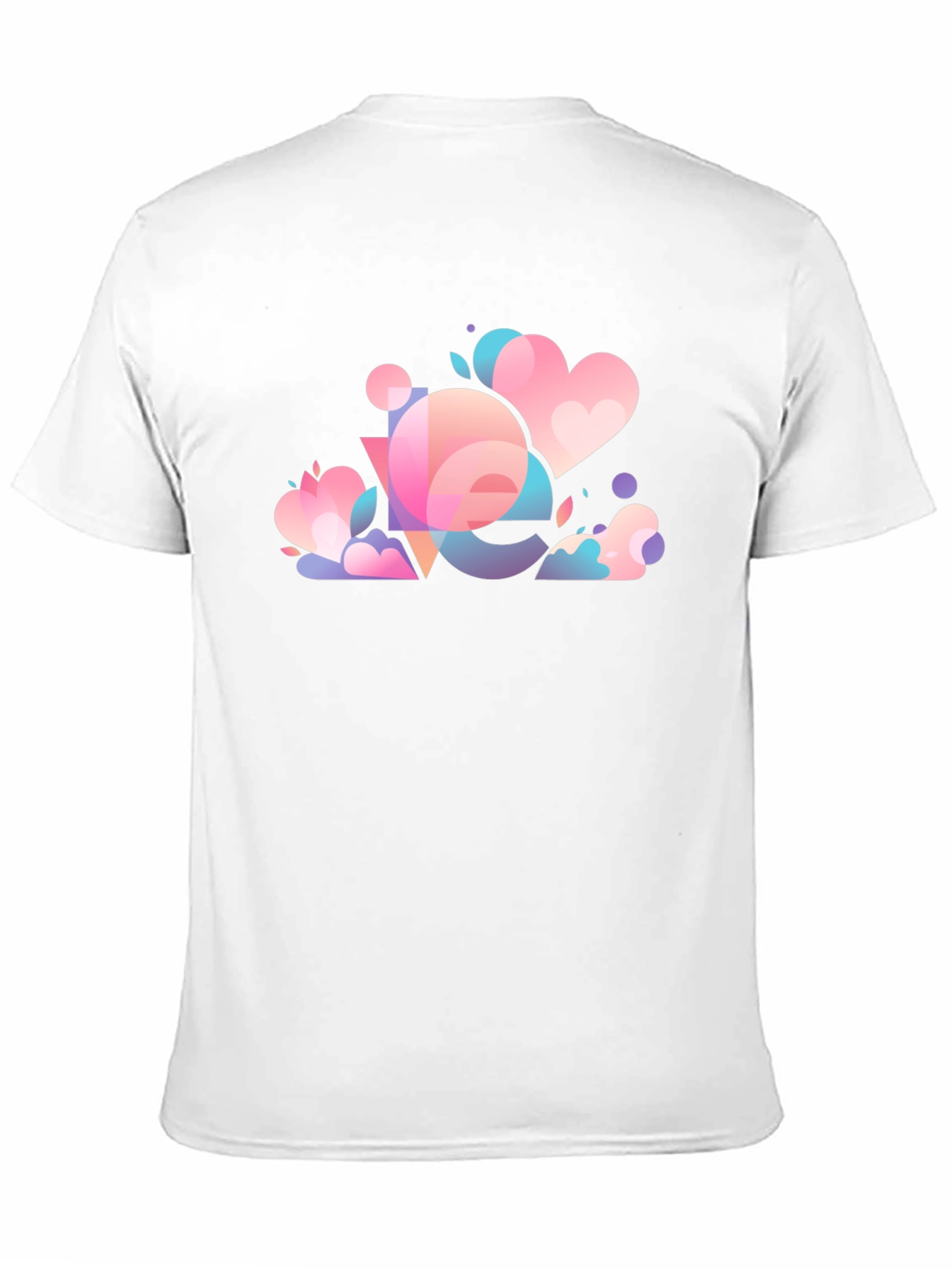 Camiseta Negra con Diseño Abstracto Amor