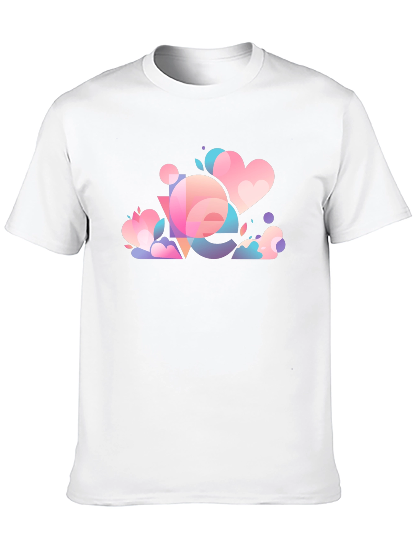Camiseta Negra con Diseño Abstracto Amor