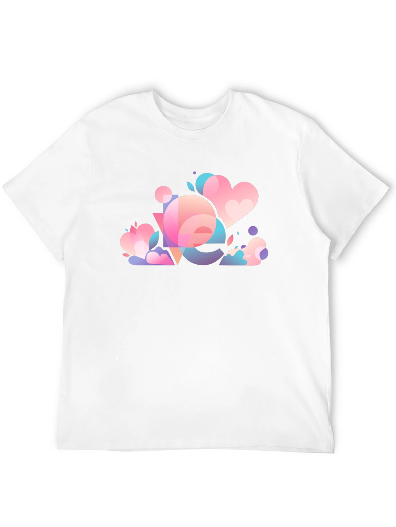 Camiseta Negra con Diseño Abstracto Amor