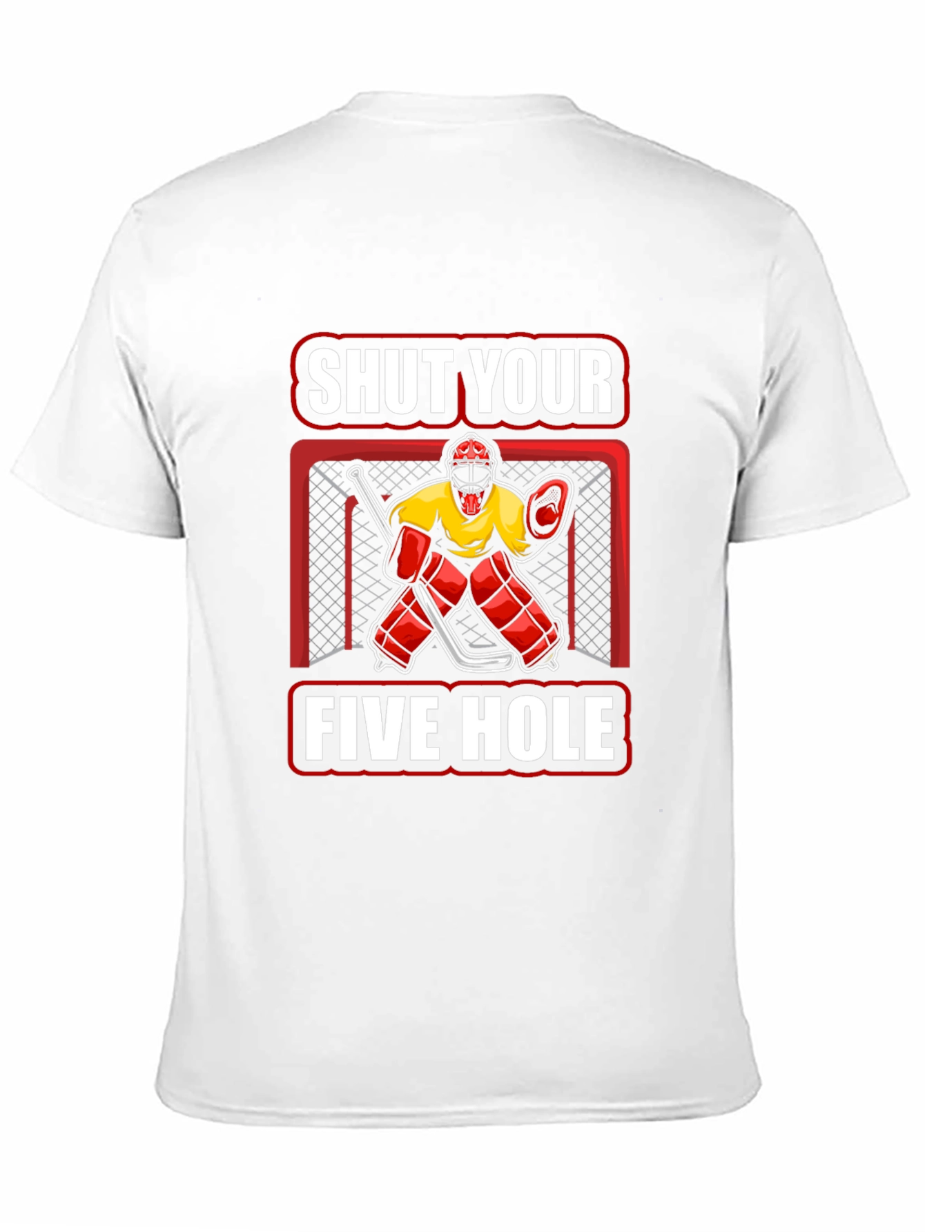 Camiseta Hockey: Cierra Tu Cinco Agujeros