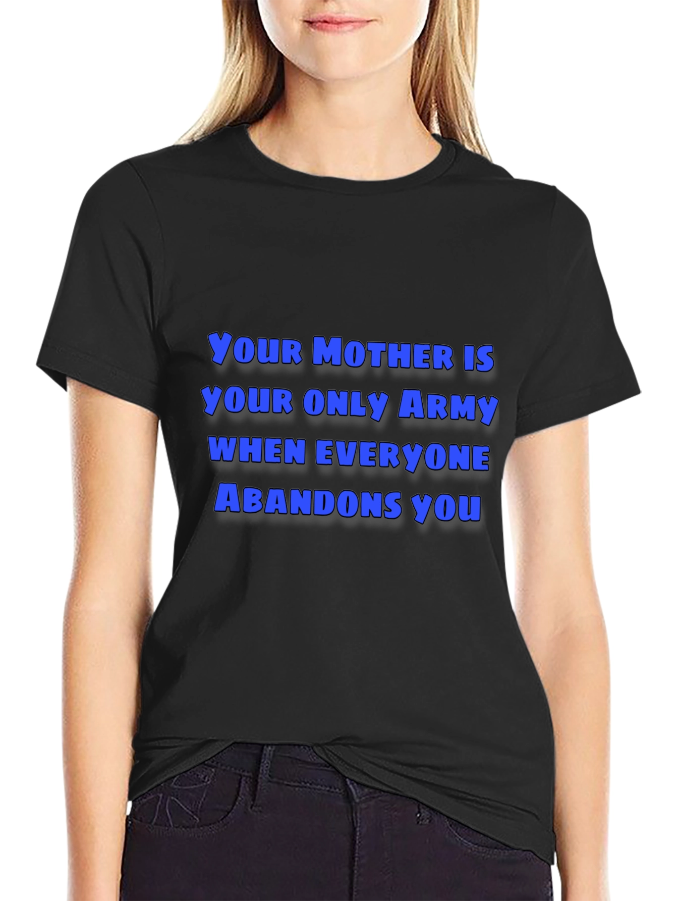 Camiseta Negra con Mensaje Inspirador: Tu Madre