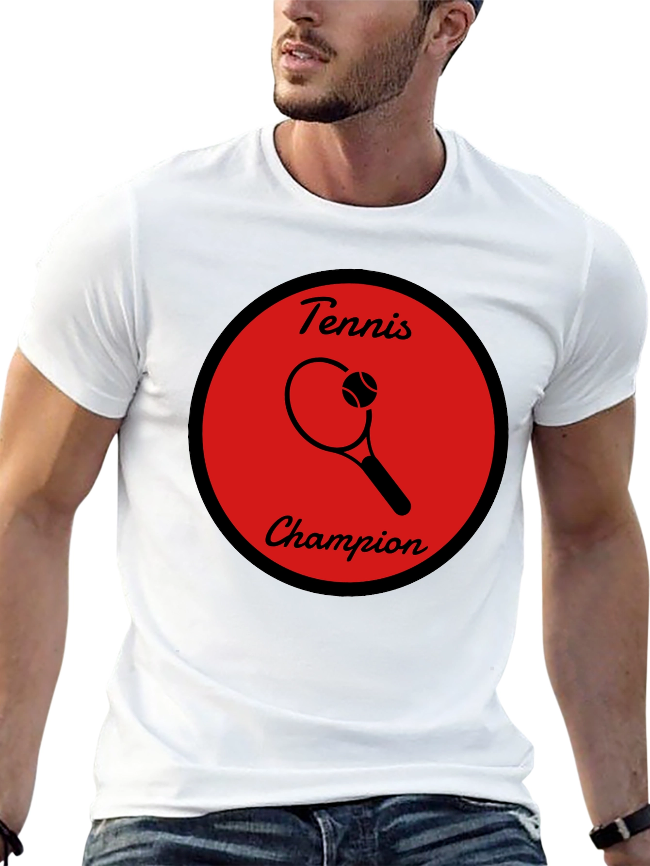 Camiseta Negra Tenis Campeón