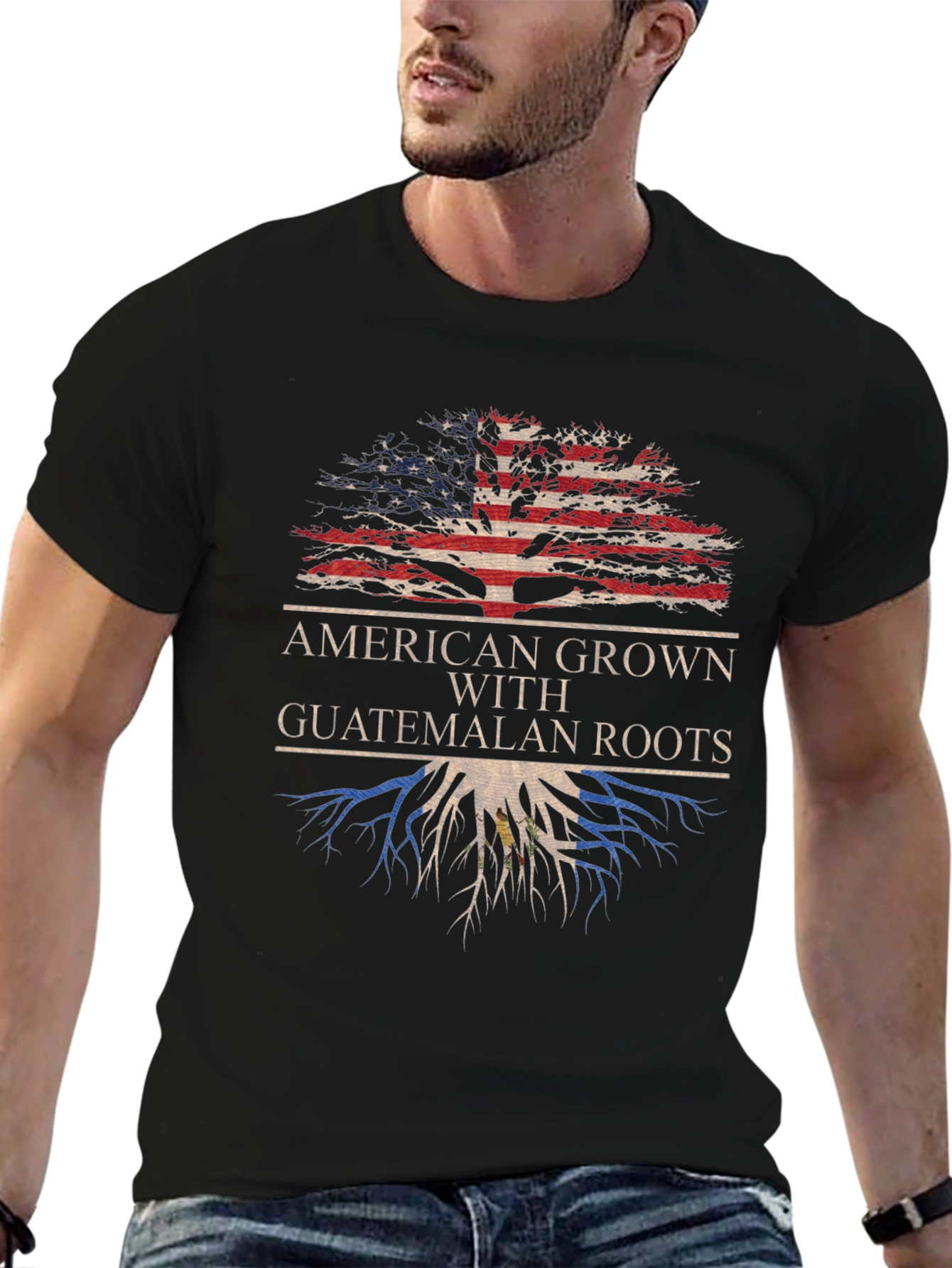 Camiseta American Grown with Guatemalan Roots