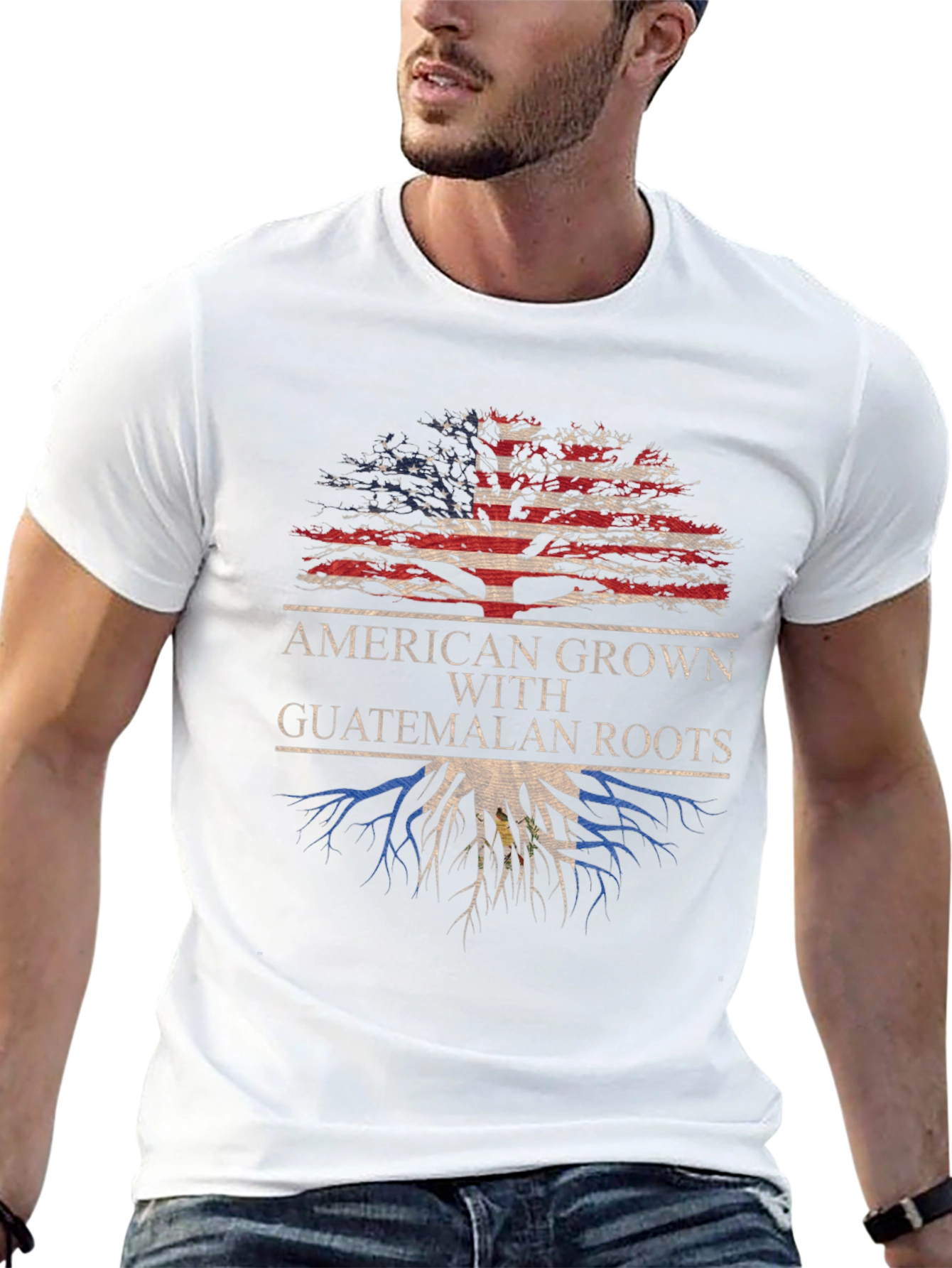 Camiseta American Grown with Guatemalan Roots
