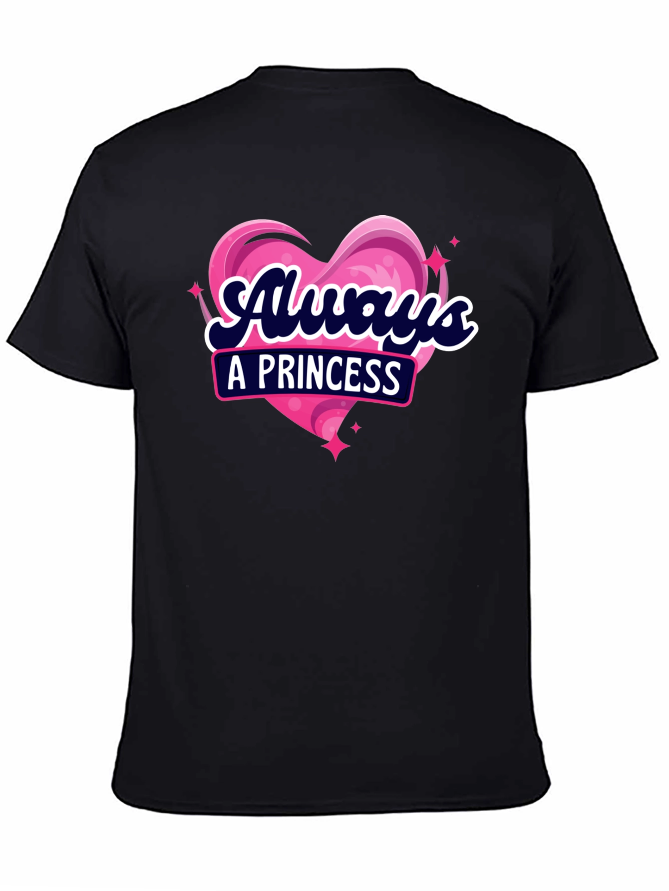 Camiseta Negra Always a Princess para Mujer