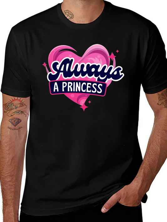 Camiseta Negra Always a Princess para Mujer
