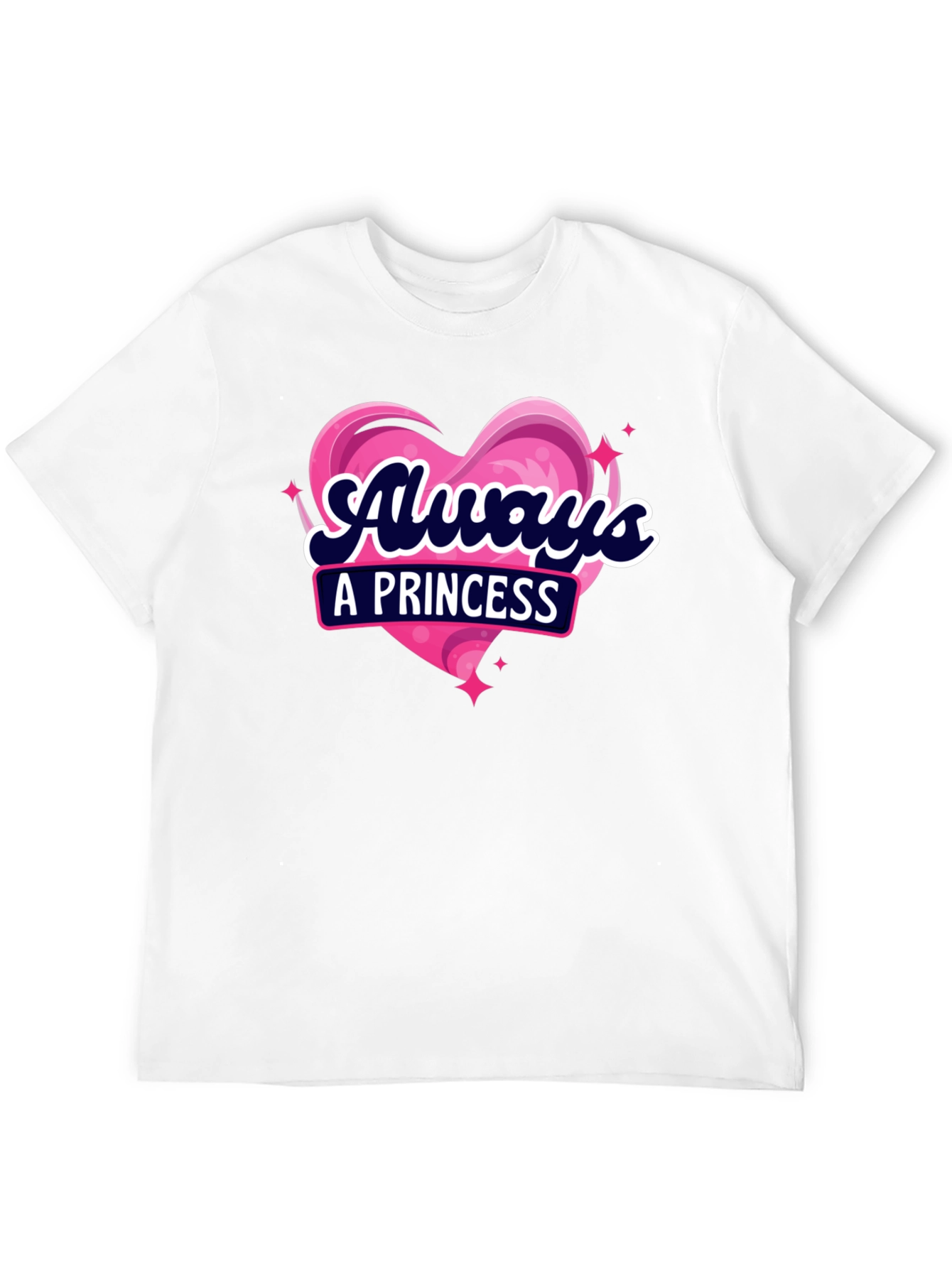 Camiseta Negra Always a Princess para Mujer