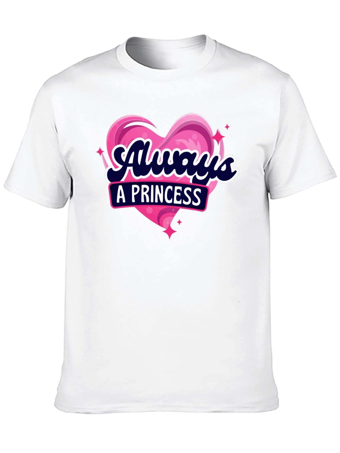 Camiseta Negra Always a Princess para Mujer