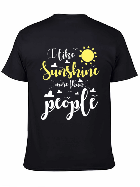 Camiseta negra Amo el sol más que a la gente