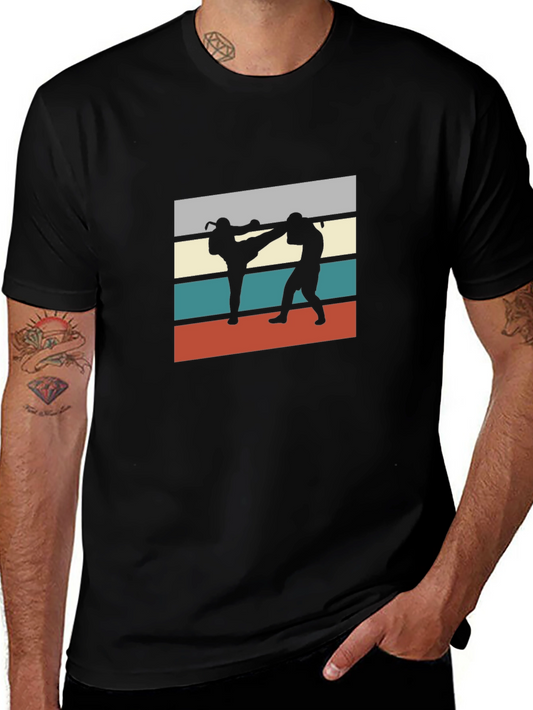 Camiseta Negra Retro Muay Thai Vintage