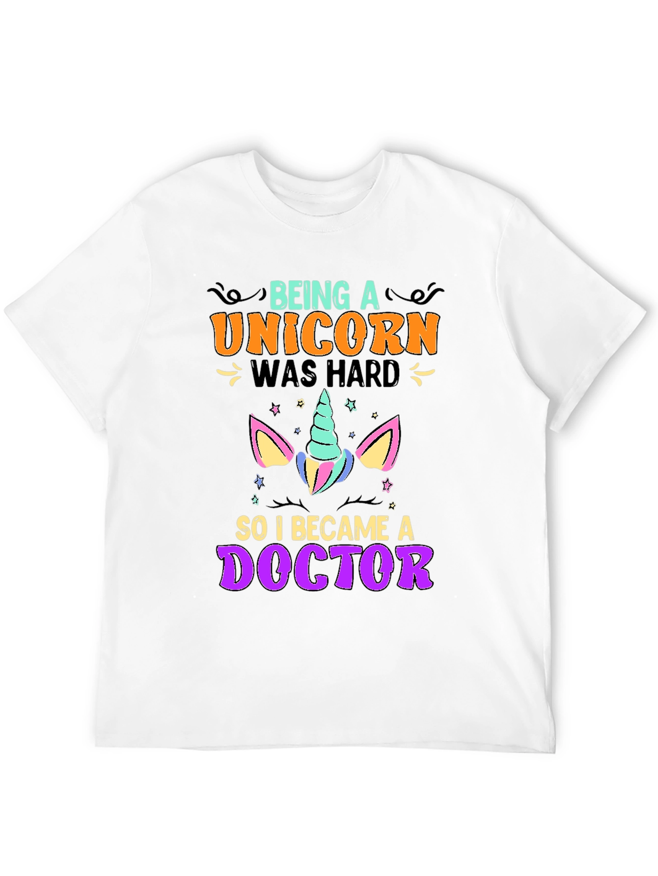 Camiseta Unisex Unicornio Doctor Estampada