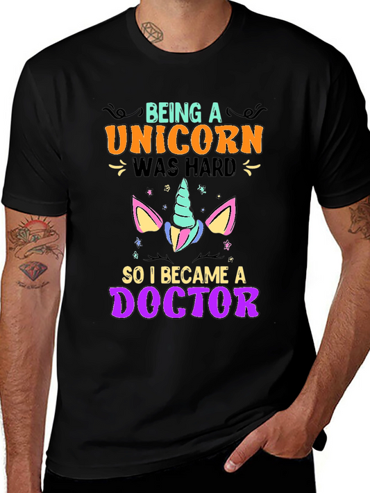 Camiseta Unisex Unicornio Doctor Estampada