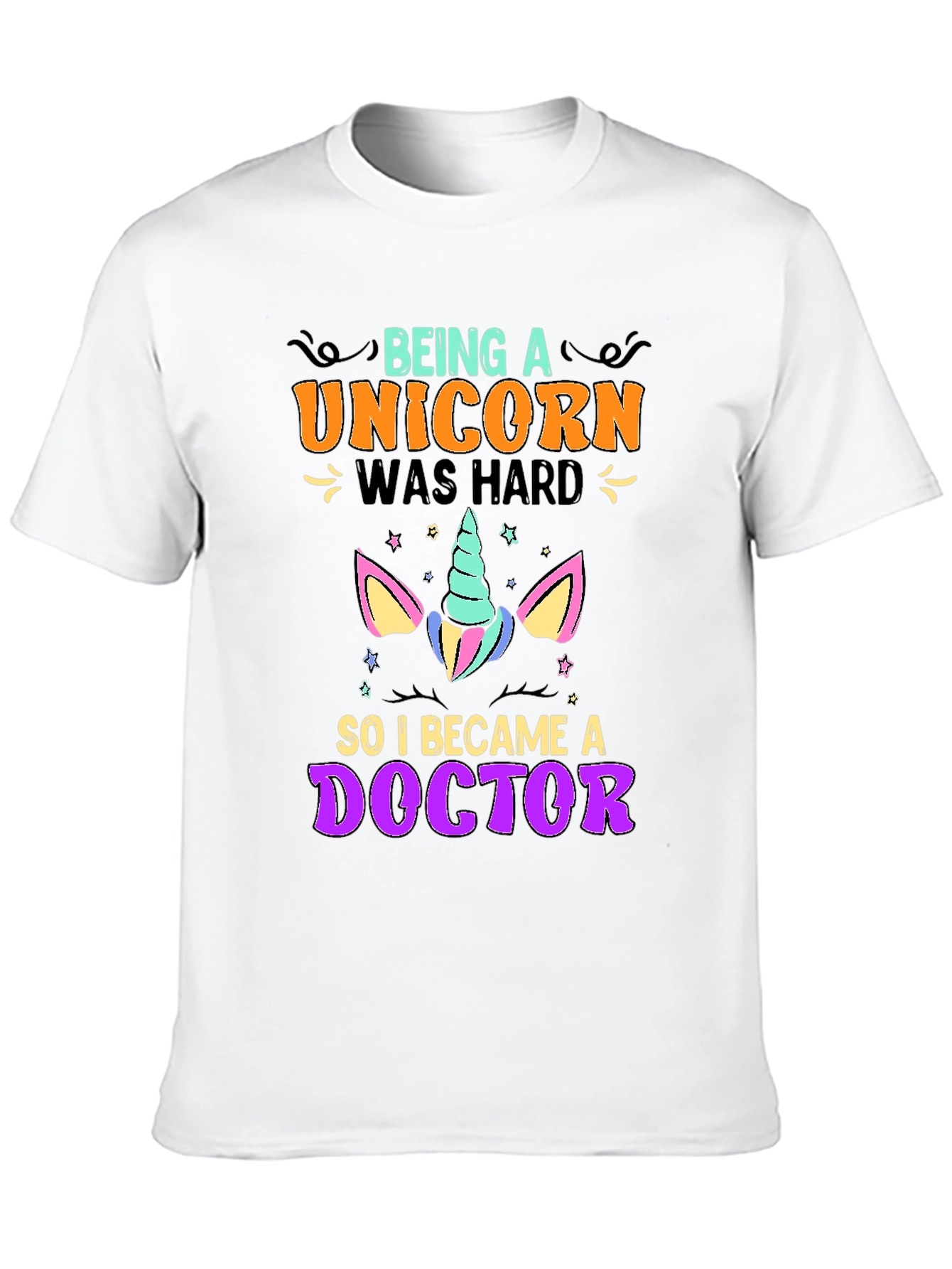 Camiseta Unisex Unicornio Doctor Estampada
